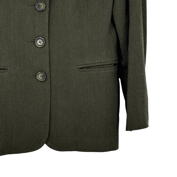 *Women’s Vintage Embassy Row Petites Size 2 Petite Brown 3 Button Blazer Jacket - Picture 5 of 7